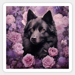 Floral Schipperke Sticker